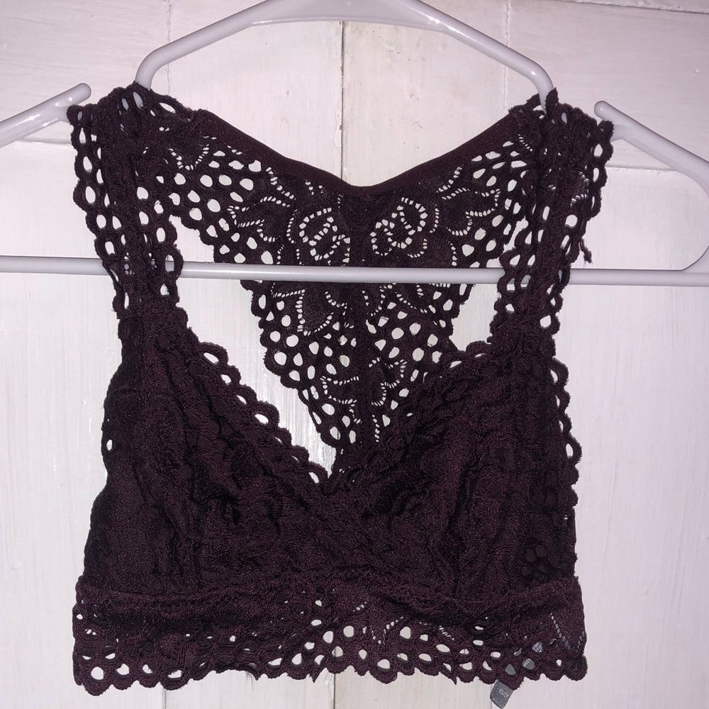 maroon aerie bralette